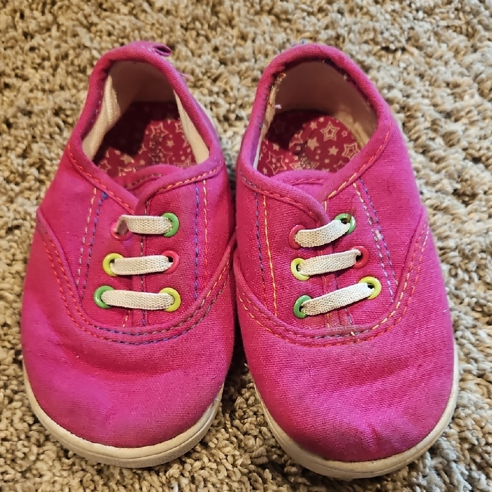 Faded Glory Pink Canvas Sneakers